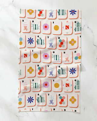 Tile Toss Tea Towel-Kitchen Towel-Geometry-Summit Lane Boutique, Women's Apparel and Gifts located in Grand Rapids, MI