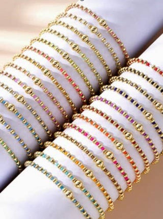 BOHO COLORFUL BALL BEADED BRACELET-Bracelets-JOSSLYN by wall to wall-Summit Lane Boutique, Women's Apparel and Gifts located in Grand Rapids, MI