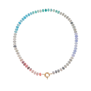 Natural Stone Semi-Precious Glass Mixed Necklace | 40NK9659-JOSSLYN by wall to wall-Summit Lane Boutique, Women's Apparel and Gifts located in Grand Rapids, MI