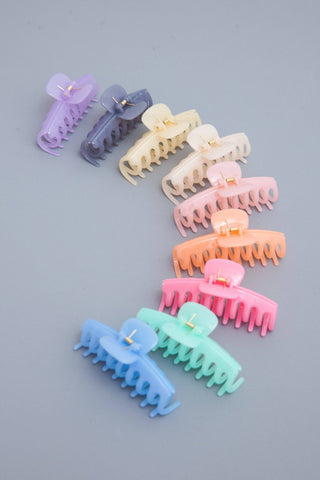 JUMBO SEMI GLOSSY HAIR CLAW CLIPS-Hair Accessories-JOSSLYN by wall to wall-Summit Lane Boutique, Women's Apparel and Gifts located in Grand Rapids, MI