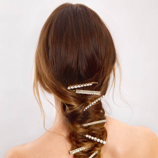 Metal Rhinestone Assorted Bobby Pins 4pc Set - Gold-Hair Accessories-KITSCH-Summit Lane Boutique, Women's Apparel and Gifts located in Grand Rapids, MI