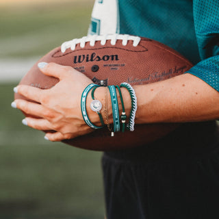 Michigan State Game Day Hair Tie Bracelets-Bracelets-K'lani hair tie bracelets-Summit Lane Boutique, Women's Apparel and Gifts located in Grand Rapids, MI