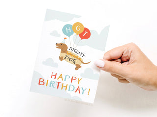 Hot Diggity Dog Greeting Card-Greeting Cards-Easyhand Goods – formerly Onderkast-Summit Lane Boutique, Women's Apparel and Gifts located in Grand Rapids, MI