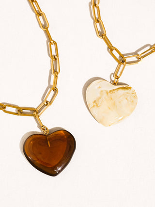 Rouelle 18K Gold Non-Tarnish Heart Chain Necklace-Necklaces-Flânerie by MAIQ-Summit Lane Boutique, Women's Apparel and Gifts located in Grand Rapids, MI
