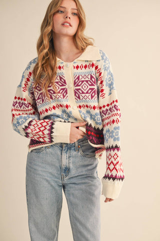 Dakota Fair Isle Sweater-Sweaters-&MERCI-Summit Lane Boutique, Women's Apparel and Gifts located in Grand Rapids, MI
