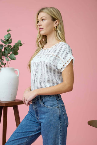 When We Were Young Top-Short Sleeves-Blu Pepper-Summit Lane Boutique, Women's Apparel and Gifts located in Grand Rapids, MI