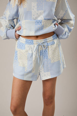 Cora Patchwork Shorts-Shorts-LE LIS-Summit Lane Boutique, Women's Apparel and Gifts located in Grand Rapids, MI