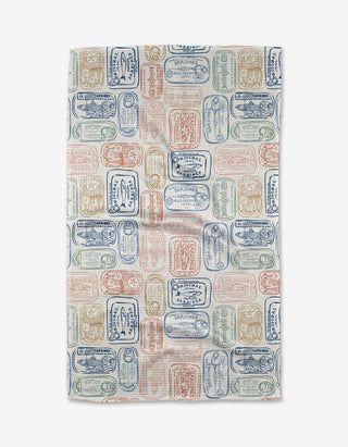 Tinned Sardines Tea Towel-Kitchen Towel-Geometry-Summit Lane Boutique, Women's Apparel and Gifts located in Grand Rapids, MI