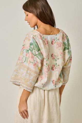 Magnolia Wrap Top-Short Sleeves-Mystree-Summit Lane Boutique, Women's Apparel and Gifts located in Grand Rapids, MI