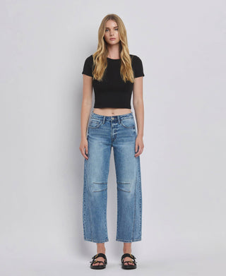 Kate II Barrel Leg-Jeans-VERVET by FLYING MONKEY-Summit Lane Boutique, Women's Apparel and Gifts located in Grand Rapids, MI