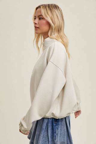 SCUBA HALF-ZIP PULLOVER-Sweaters-Wishlist Apparel-Summit Lane Boutique, Women's Apparel and Gifts located in Grand Rapids, MI