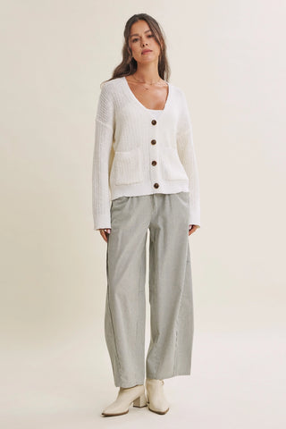 Maddox Striped Barrel Pants-Pants-in february-Summit Lane Boutique, Women's Apparel and Gifts located in Grand Rapids, MI