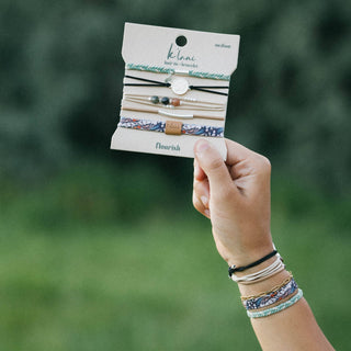 "Flourish" Natural Butterfly Hair Tie Bracelets-Bracelets-K'lani hair tie bracelets-Summit Lane Boutique, Women's Apparel and Gifts located in Grand Rapids, MI