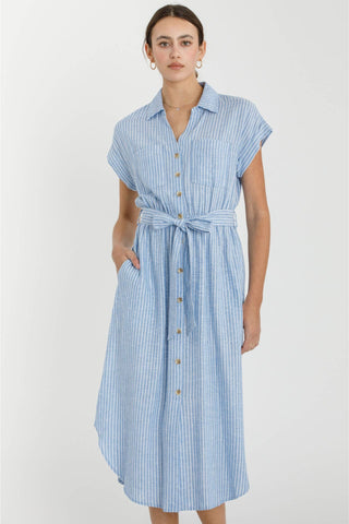 Marina Side Tie Dress-Dresses-Be Cool-Summit Lane Boutique, Women's Apparel and Gifts located in Grand Rapids, MI