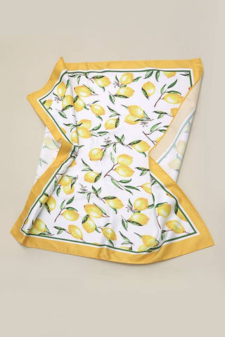 LEMON SILKY FEEL BANDANA SCARF-Scarves-JOSSLYN by wall to wall-Summit Lane Boutique, Women's Apparel and Gifts located in Grand Rapids, MI