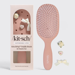 KitschPop™️ Paddle Brush - Terracotta-Hair Accessories-KITSCH-Summit Lane Boutique, Women's Apparel and Gifts located in Grand Rapids, MI
