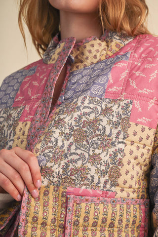 Pretty in Patchwork Quilted Jacket-Jacket-&MERCI-Summit Lane Boutique, Women's Apparel and Gifts located in Grand Rapids, MI