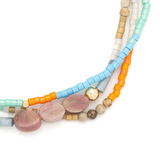 Mixed Media Bracelet - Love/Rhodochrosite/Gold-Scout Curated Wears-Summit Lane Boutique, Women's Apparel and Gifts located in Grand Rapids, MI