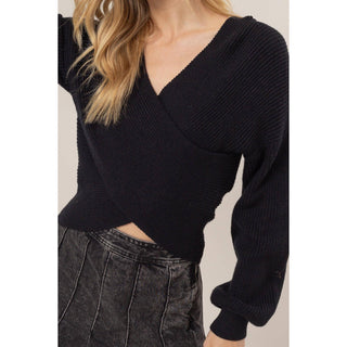Crisscross Sweater-Sweaters-HYFVE-Summit Lane Boutique, Women's Apparel and Gifts located in Grand Rapids, MI
