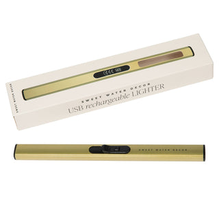 Gold Rechargeable Electric Lighter - Home Decor & Gifts-Lighters-Sweet Water Decor-Summit Lane Boutique, Women's Apparel and Gifts located in Grand Rapids, MI