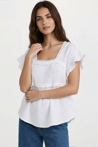 Sylvie Cotton Blouse-Kori America-Summit Lane Boutique, Women's Apparel and Gifts located in Grand Rapids, MI