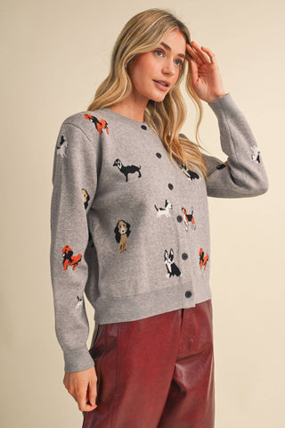 Puppy Love Knit Cardigan-Cardigans-&MERCI-Summit Lane Boutique, Women's Apparel and Gifts located in Grand Rapids, MI