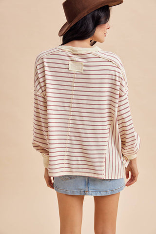 Hadley Striped Pullover-Long Sleeves-In Loom-Summit Lane Boutique, Women's Apparel and Gifts located in Grand Rapids, MI