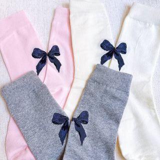 Lovely Bow On The Back Socks Set Of 3-Socks-Ellison+Young-Summit Lane Boutique, Women's Apparel and Gifts located in Grand Rapids, MI