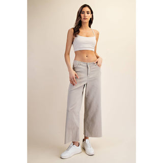 Kaylee Wide Leg Crop-Pants-Rae Mode-Summit Lane Boutique, Women's Apparel and Gifts located in Grand Rapids, MI