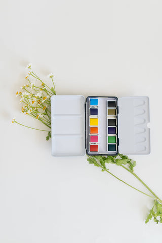 12 Color Mini-Travel Watercolor Paint Palette-Stationary Supplies-Bailey Rae Studio-Summit Lane Boutique, Women's Apparel and Gifts located in Grand Rapids, MI