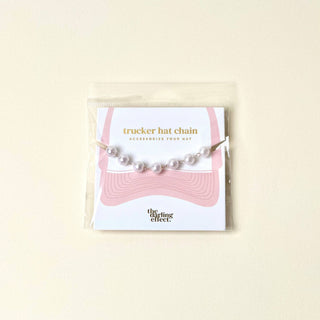 Trucker Hat Chain-Dainty Pearl-Gold-Hat Chains-The Darling Effect-Summit Lane Boutique, Women's Apparel and Gifts located in Grand Rapids, MI
