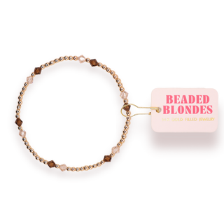 Charlotte Bracelet in Champagne and Mocha-Bracelets-Beaded Blondes-Summit Lane Boutique, Women's Apparel and Gifts located in Grand Rapids, MI