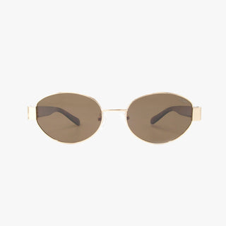 COCO AMBER Polarized Oval Metal Fashion Sunglasses-Sunglasses-Kohv Eyewear-Summit Lane Boutique, Women's Apparel and Gifts located in Grand Rapids, MI