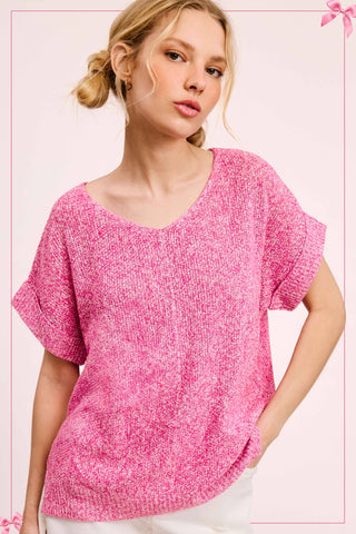 Sydney Short Sleeve Sweater-Short Sleeves-La Miel-Summit Lane Boutique, Women's Apparel and Gifts located in Grand Rapids, MI