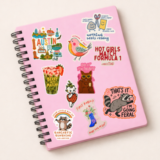 Winging It Daily Bird Sticker, Cute Colorful Bird Decal-Stickers-inviting affairs paperie-Summit Lane Boutique, Women's Apparel and Gifts located in Grand Rapids, MI