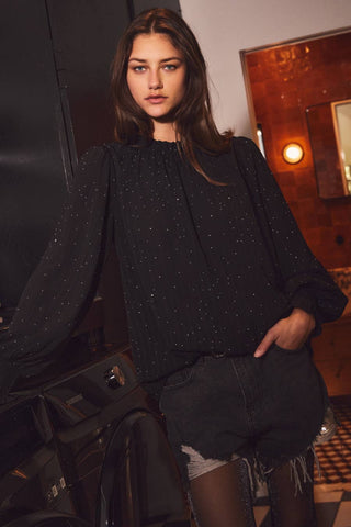 Macy Sheer Chiffon Blouse-Blouse-Oddi-Summit Lane Boutique, Women's Apparel and Gifts located in Grand Rapids, MI