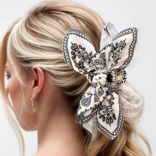 PAISLEY BOHO VINTAGE HAIR CLAW CLIPS | 40H913-JOSSLYN by Wall to Wall-Summit Lane Boutique, Women's Apparel and Gifts located in Grand Rapids, MI