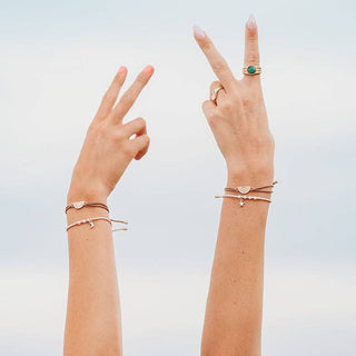 "Forever Friends" Neutral Sun Friendship Hair Tie Bracelets-Bracelets-K'lani hair tie bracelets-Summit Lane Boutique, Women's Apparel and Gifts located in Grand Rapids, MI