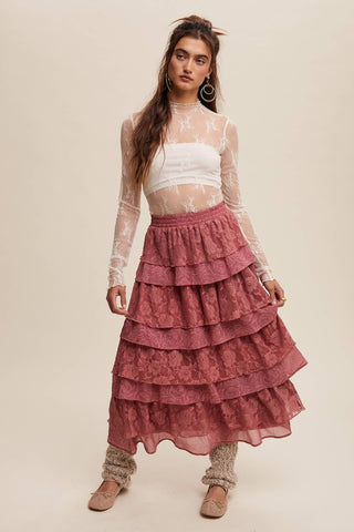 Sheer Lace Long-Sleeve Top-Long Sleeves-Listicle-Summit Lane Boutique, Women's Apparel and Gifts located in Grand Rapids, MI