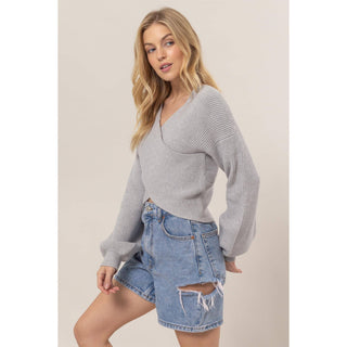 Crisscross Sweater-Sweaters-HYFVE-Summit Lane Boutique, Women's Apparel and Gifts located in Grand Rapids, MI