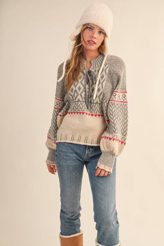 Francis Nordic Sweater-Sweaters-&MERCI-Summit Lane Boutique, Women's Apparel and Gifts located in Grand Rapids, MI