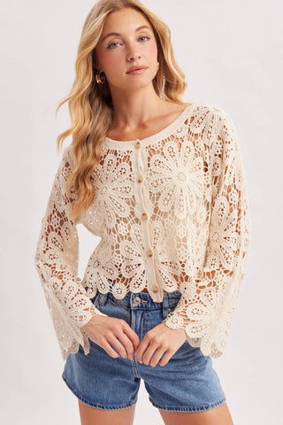 Daisy Bloom Cardigan-Cardigans-Bluivy-Summit Lane Boutique, Women's Apparel and Gifts located in Grand Rapids, MI