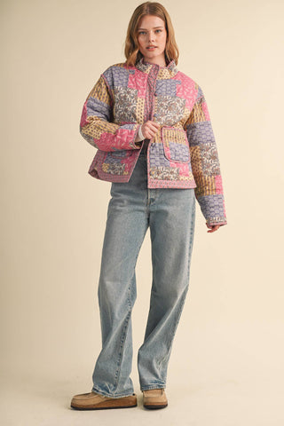 Pretty in Patchwork Quilted Jacket-Jacket-&MERCI-Summit Lane Boutique, Women's Apparel and Gifts located in Grand Rapids, MI