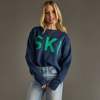 Navy Ski Sweater-Sweaters-Panache Apparel Co.-Summit Lane Boutique, Women's Apparel and Gifts located in Grand Rapids, MI