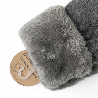 cable knit plush mittens-winter accessories-DM Merchandising-Summit Lane Boutique, Women's Apparel and Gifts located in Grand Rapids, MI