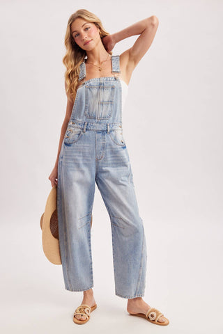 Harper Barrel Overalls-Jeans-Bluivy-Summit Lane Boutique, Women's Apparel and Gifts located in Grand Rapids, MI
