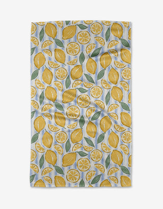 Sour Lemon Stripes Tea Towel