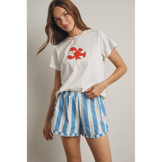 LOBSTER PATCH TEE-Short Sleeves-Wishlist Apparel-Summit Lane Boutique, Women's Apparel and Gifts located in Grand Rapids, MI