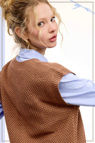 Maryann Sweater Vest-Vest-La Miel-Summit Lane Boutique, Women's Apparel and Gifts located in Grand Rapids, MI