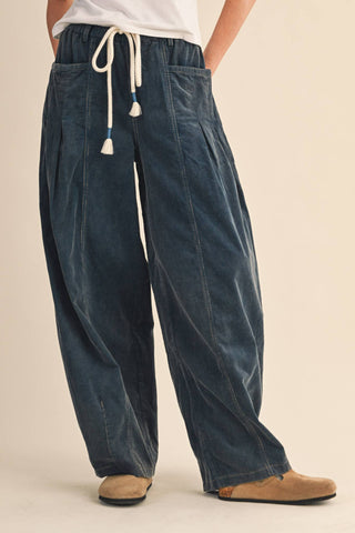 Ashlyn Corduroy Barrel Pants-Pants-&MERCI-Summit Lane Boutique, Women's Apparel and Gifts located in Grand Rapids, MI